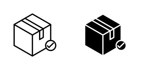 Order receive icon symbol collection on white background.