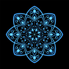 mandala ornament, round decorative design