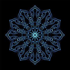 mandala ornament, round decorative design