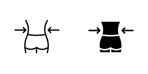 Weight loss icon symbol collection on white background.