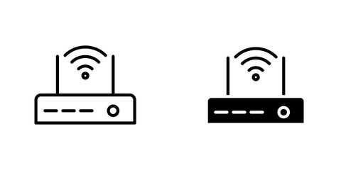 Wifi modem icon symbol collection on white background.