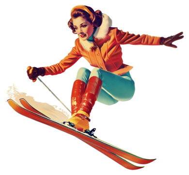 Vintage Skiing Graphics Images – Browse 10,702 Stock Photos