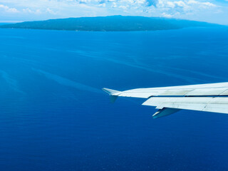 Naklejka premium Dumaguete, Philippines - Aerial photography of the seascape under the blue sky