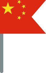 China Flag On Crisp Corners