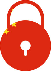 China flag on round lock bag