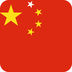 China Flag Square Icon