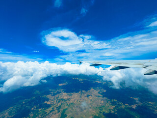 Dumaguete, Philippines - Aerial photography of the seascape under the blue sky