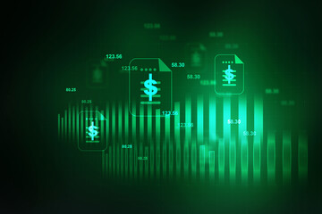 2d illustration usd Dollar symbol 