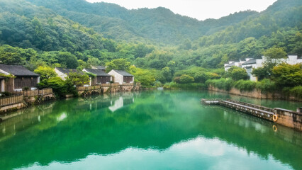 Shaoxing City, Zhejiang Province - Aerial Photography of Jiangnan Water Village