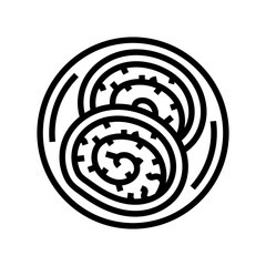 cordon bleu chicken food line icon vector. cordon bleu chicken food sign. isolated contour symbol black illustration