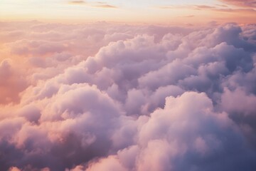 Glowing golden sky with clouds during sunrise