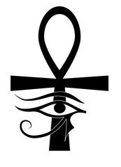 Illustrator of symbol of life and the eye of Horus