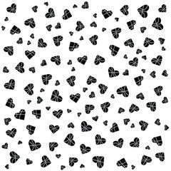 Vector seamless pattern with heart shape basketball. Vector illustration