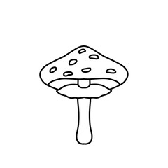 Mushroom hand drawn vector illustration