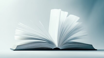 Fototapeta premium Blank white hardcover book isolated on a plain background