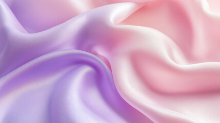 Obraz premium Soft Gradient Pink and Purple Satin Fabric with Flowing Folds