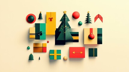 Create your ultimate modern christmas gift guide with colorful boxes and festive flair