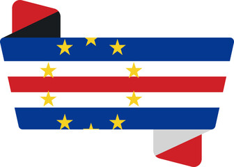Folded Icon of Cape Verde Flag