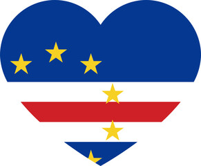 Heart Icon inside Cape Verde Flag