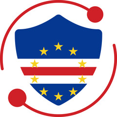 Security Icon in Cape Verde Flag