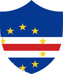 Shield Icon of Cape Verde Flag