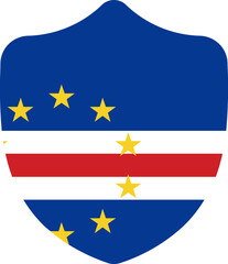 Shield Shape of Cape Verde Flag