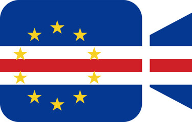 Fototapeta premium Cape Verde flag on Video Call