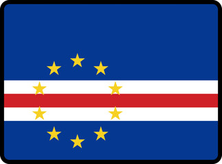 Cape Verde Flag Smooth rectangle icon