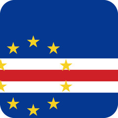 Cape Verde Flag Square Icon