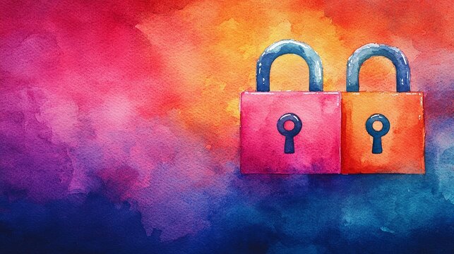 Creative Watercolor Artwork Depicting a Secure Password Generator and Its Importance in Digital Safety