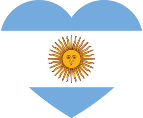Heart Icon inside Argentina Flag