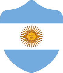 Shield Shape of Argentina Flag