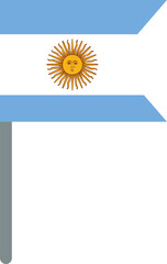 Argentina Flag On Crisp Corners