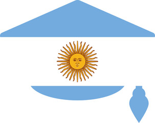 Argentina flag on Degree Cap Icon