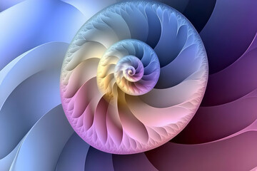 Obraz premium Abstract colorful spiral design with a background of wavy lines.