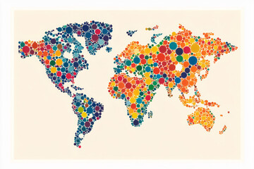 Fototapeta premium explore the beauty of the world through colorful and artistic world maps