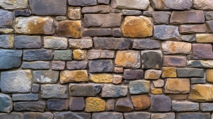Fototapeta premium Texture of a stone wall. Old castle stone wall texture background. Stone wall as a background or texture. Part of a stone wall, for background