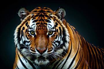 Fototapeta premium a tiger with smooth body contours,marble,light,blue,yellow,red,green,purple,white,orange,realistic,detailed,detailed