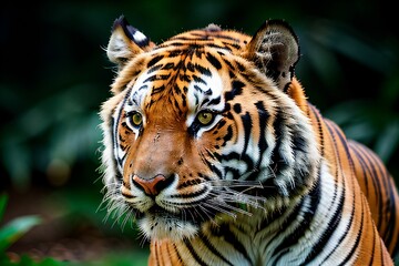 Naklejka premium a tiger with smooth body contours,marble,light,blue,yellow,red,green,purple,white,orange,realistic,detailed,detailed