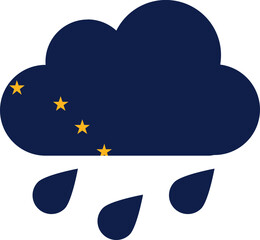 Alaska flag on Rain Drops Icon