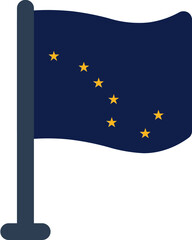 Alaska Flag Rounded