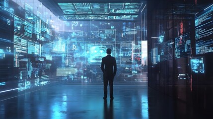 AI Powered Virtual Assistant Managing Corporate Digital Workflows in Holographic Office Environment