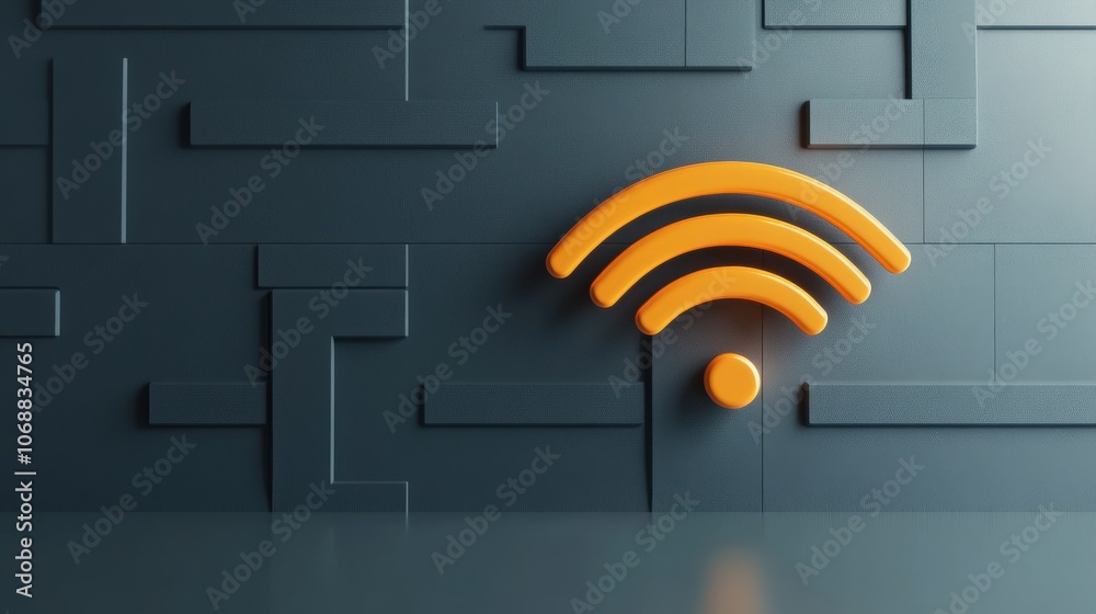 Poster Wifi signal over open vault, [Security risk of open wifi], [Public network caution]