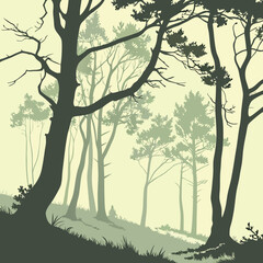Winter seasons template vector art illustration