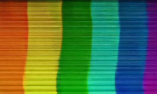 colorful lost signal television screen effect