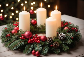 christmas decoration with candle