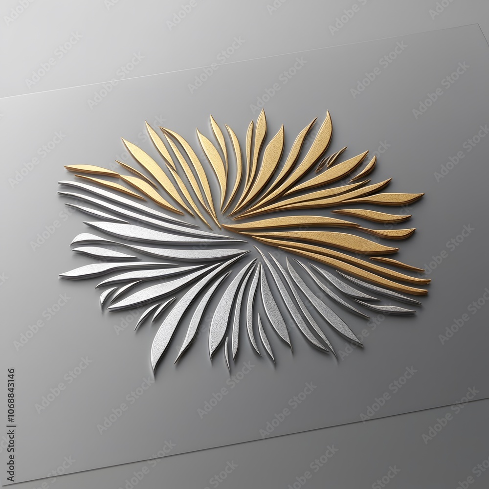 Poster a sophisticated logo design showcasing a harmonious blend of gold and silver colors for elegant bran