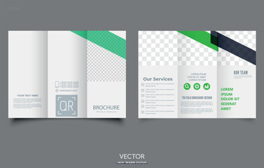 Geometric Corporate Trifold Cover Design Template