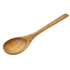 Handcrafted Wooden Cooking Spoon Isolate on transparent background cutout, PNG file, Cutout file