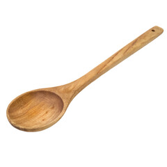 Handcrafted Wooden Cooking Spoon Isolate on transparent background cutout, PNG file, Cutout file